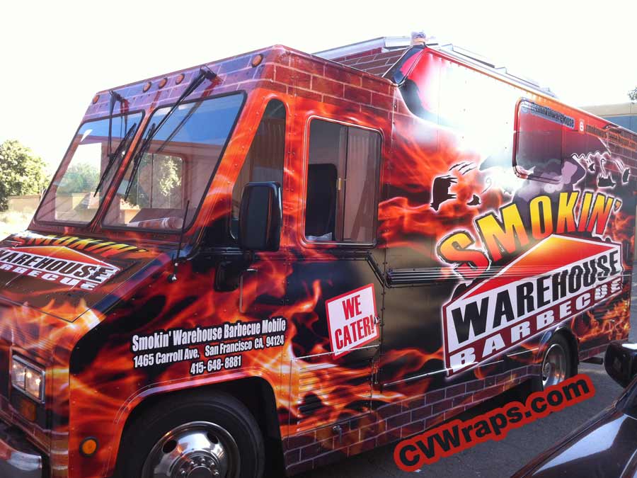 Smokin Warehouse BBW Food Truck Wrap Custom Vehicle Wraps