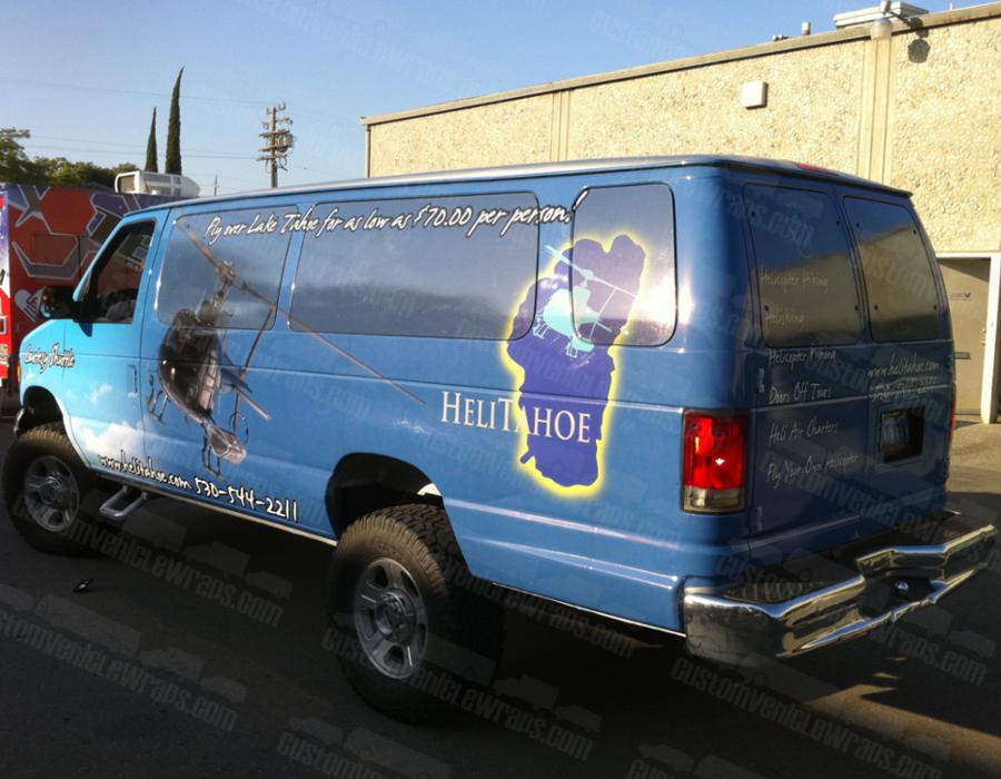 Shuttle Sticker Wrapping Shuttle Wrap for HeliTahoe – Custom Vehicle Wraps