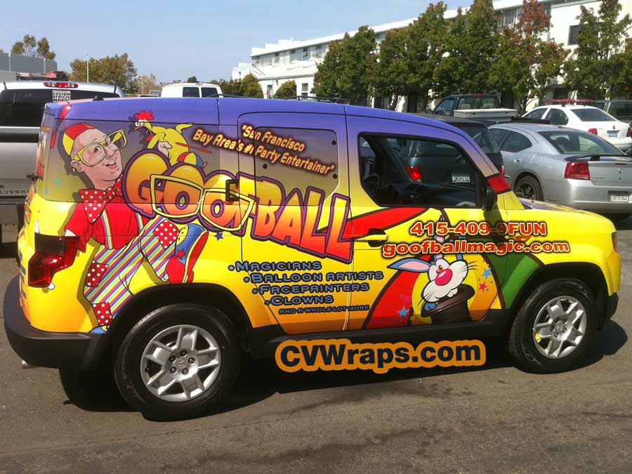 Car Wrap for San Francisco’s Clown Goofball Custom Vehicle Wraps