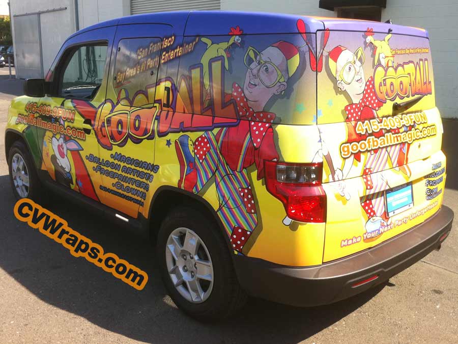 Car Wrap for San Francisco’s Clown Goofball Custom Vehicle Wraps