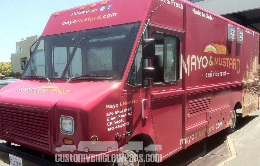 Mayo and Mustard Food Truck Wrap Custom Vehicle Wraps