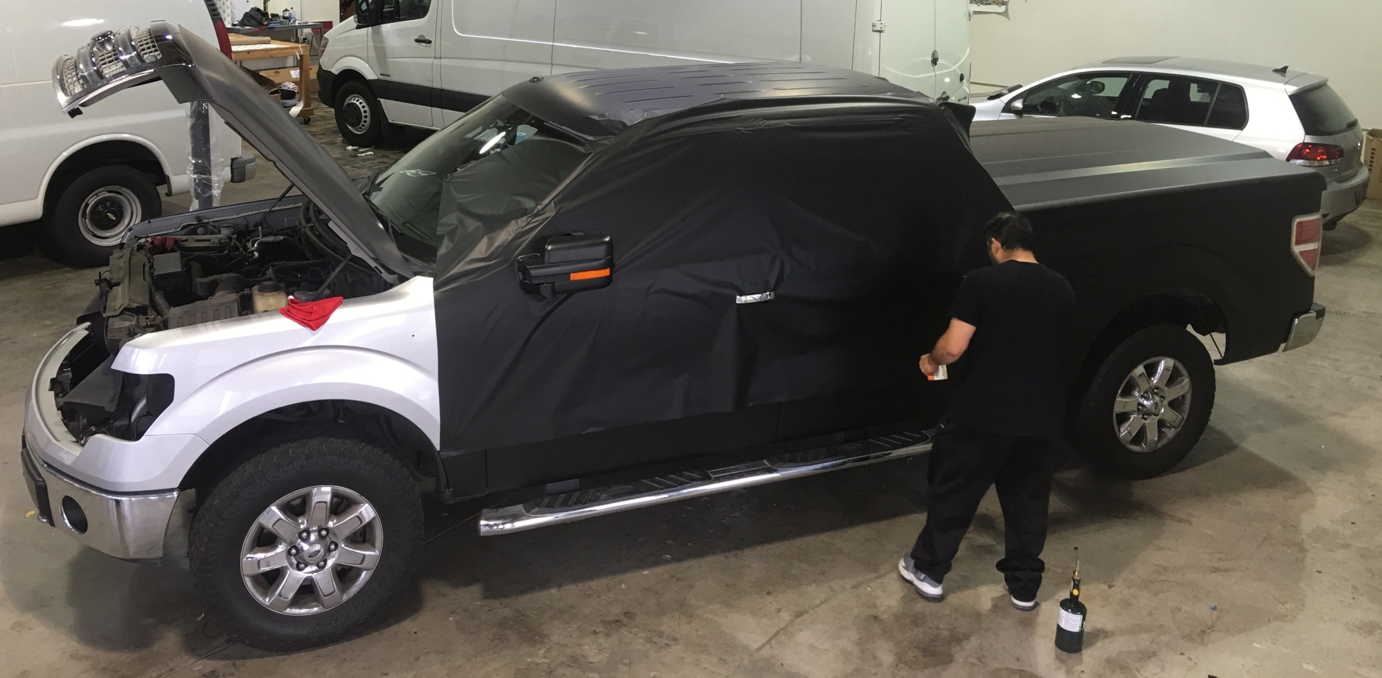 Ford F150 Matte Black Truck Wrap Custom Vehicle Wraps