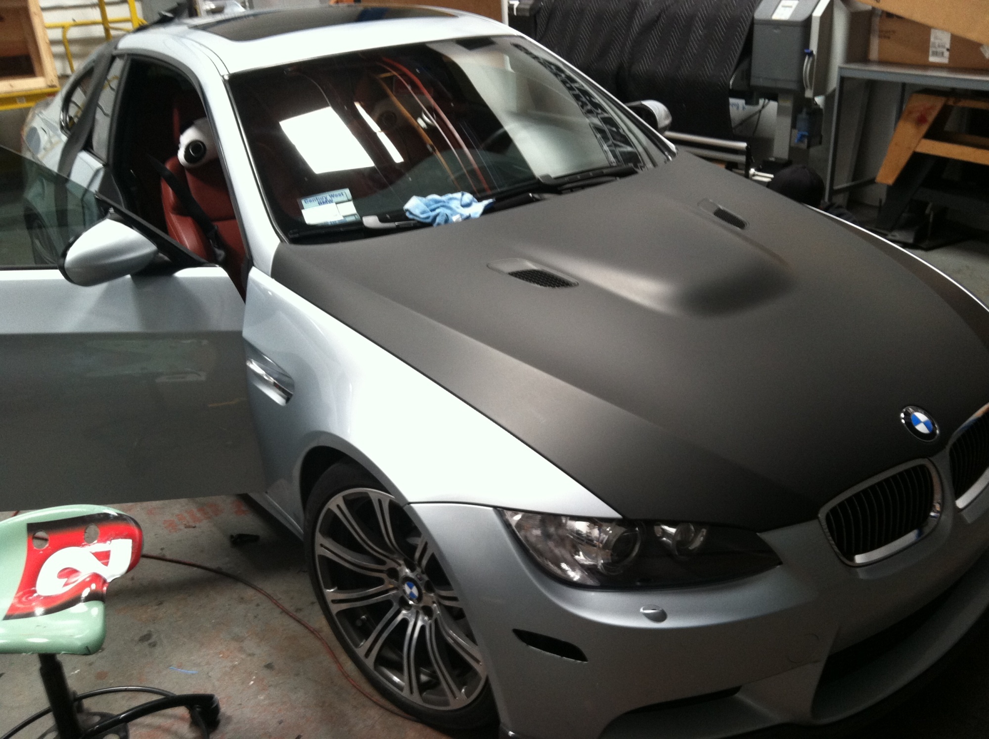 Matte Black Wrap for Silver BMW Custom Vehicle Wraps